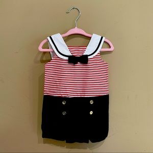 Red, white, and blue sailor romper from Janie and Jack
